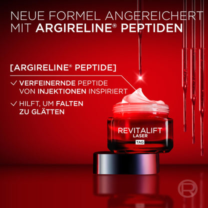 L'Oréal Paris Anti-Ageing Day Cream with Triple Power for Women, with Pro-Retinol, Hyaluronic Acid and Vitamin C - Against Wrinkles, Firming Moisturiser, Revitalift Laser 1 x 50 ml