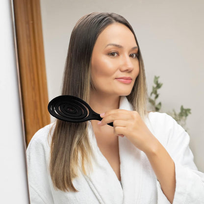 Ninabella Hair Brush without Pulling - Brush for Men and Women - Detangler Brush Also for Curls & Long Hair - Detangling Brush Hair Brushes - Black