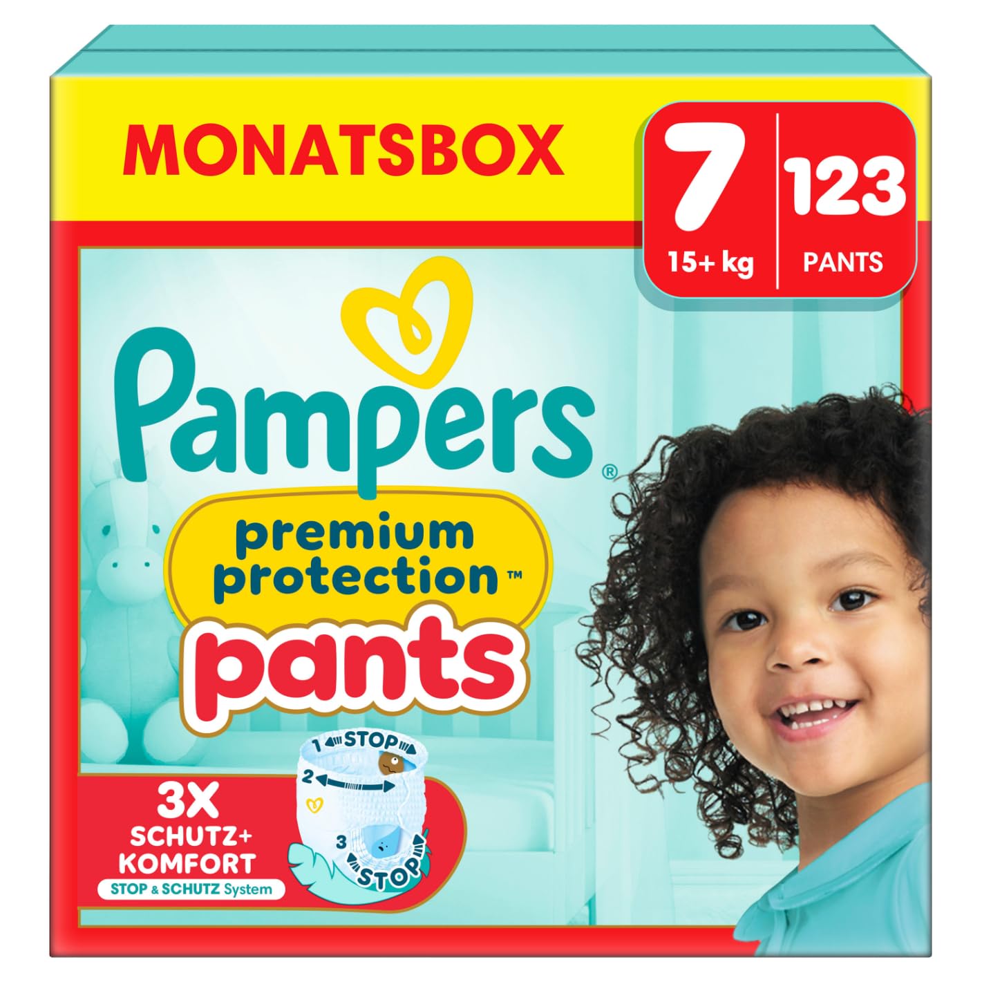 Pampers Premium Protection Pants Size 5, 144 Nappies, 11 kg - 17 kg, with 360° Fit and 2 x Wider Cuffs than Before for Our Best Comfort and Protection
