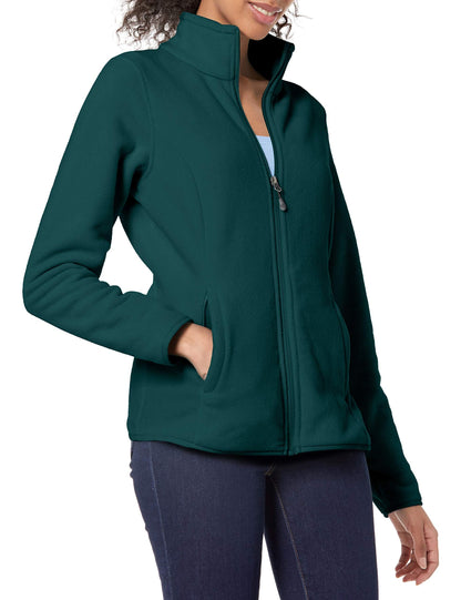 Amazon Essentials Ladies Zip Up Fleece Jacket Classic Fit Knitted Fleece (Available in Plus Sizes)