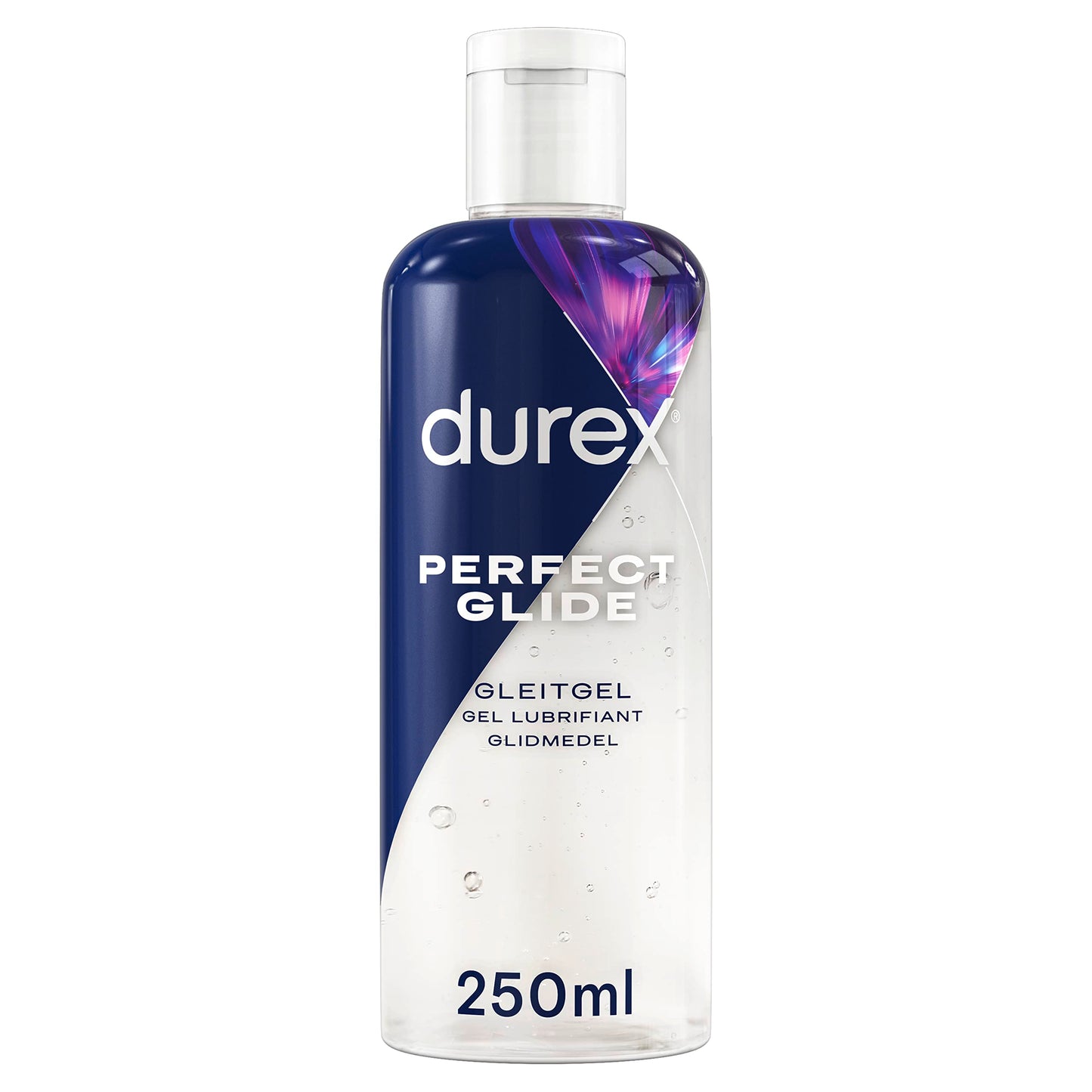 Durex Perfect Glide Lubricant, Silicone-Based Gel, Long-Lasting, Ideal for Anal Sex, 2 x 100 ml