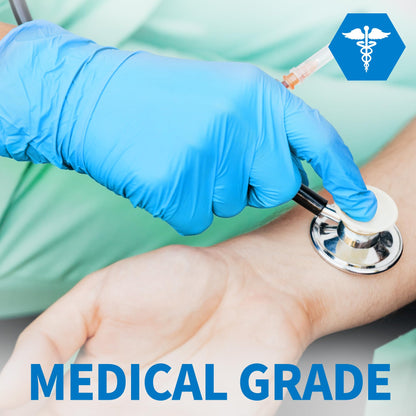 Medical Nitrile Exam Gloves, 4.5 Mil 100 Pcs, Powder-Free Latex-Free Food-Safe Cooking Cleaning Disposable Glove, Blue
