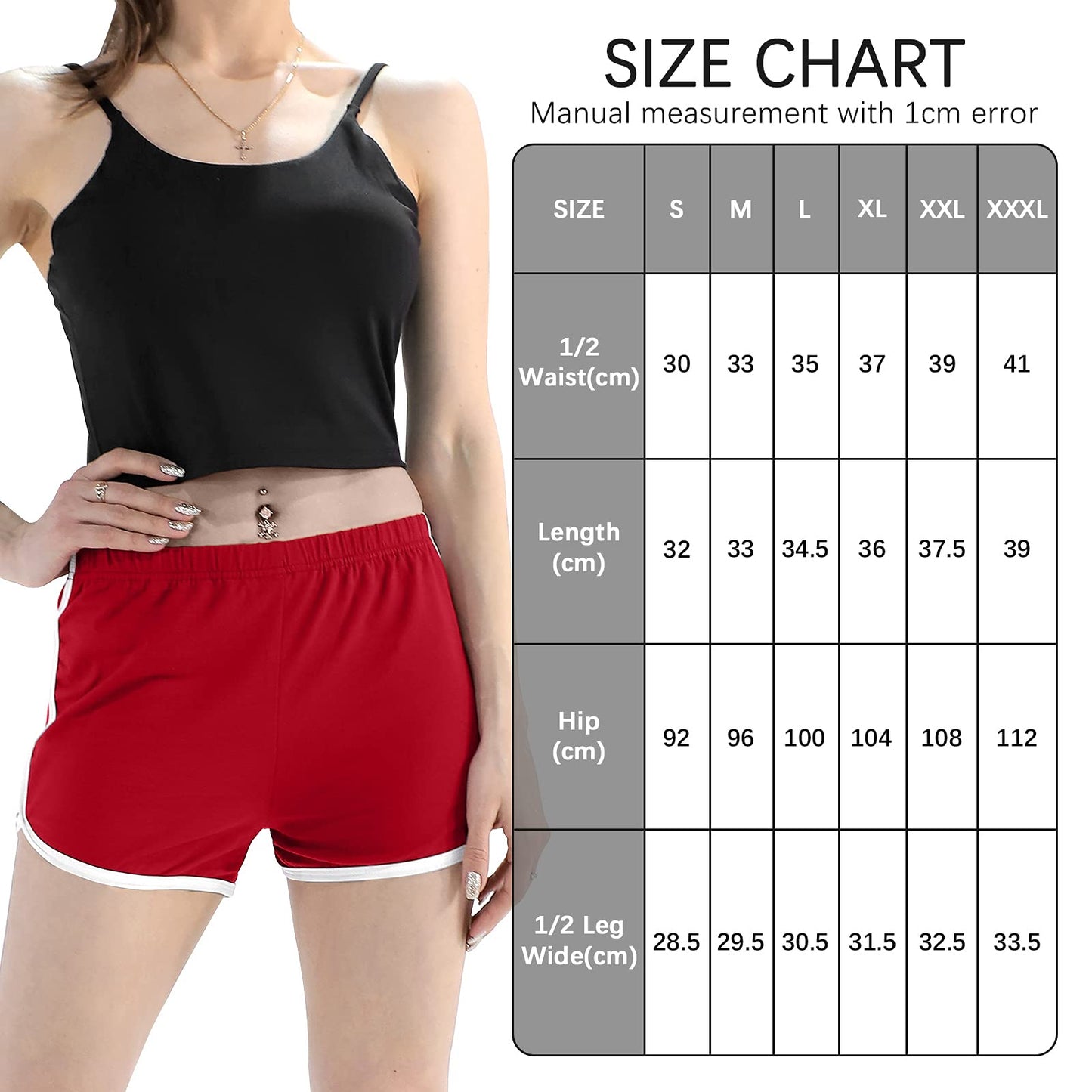 URATOT 2 Pack Women Cotton Gym Yoga Summer Running Sports Dance Shorts with Elastic Waist