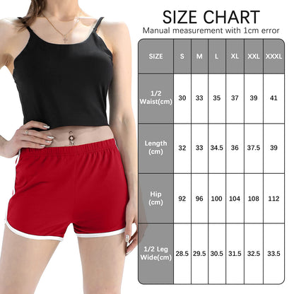 URATOT 2 Pack Women Cotton Gym Yoga Summer Running Sports Dance Shorts with Elastic Waist