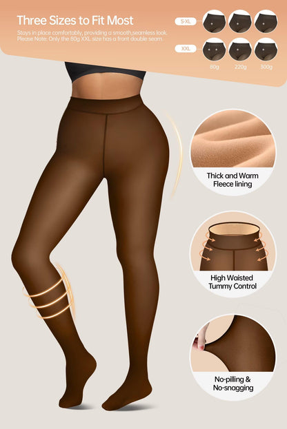 Vertvie Thermal Tights Women's Lined Fleece Tights Winter Thick Thermal Trump Trousers Warm Winter Tights Leggings Plush Tights