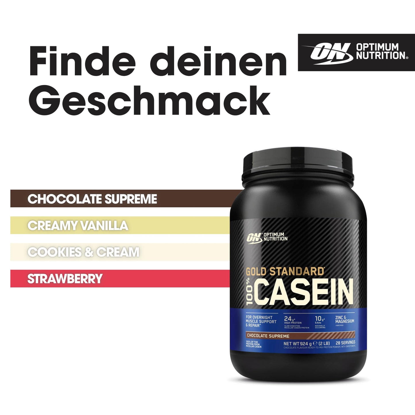 Optimum Nutrition Gold Standard 100% Whey, Proteinpulver, Geschmack Delicious Strawberry, 900g, 30 Portionen