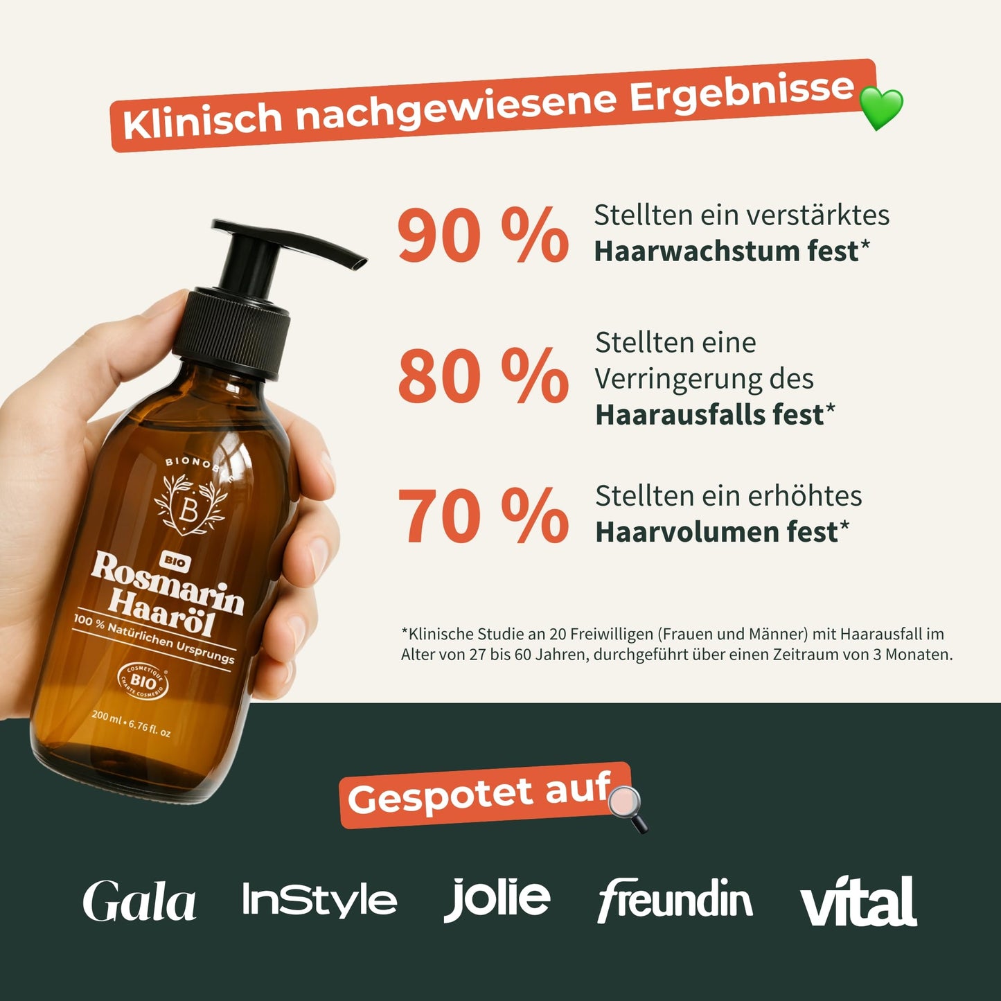 Bionoble Organic Castor Oil, 50 ml, 100% Pure, Natural and Cold Pressed, for Eyelashes, Eyebrows, Hair, Beard, Nails, Vegan and Cruelty-Free, Glass Bottle + Pipette + Pump