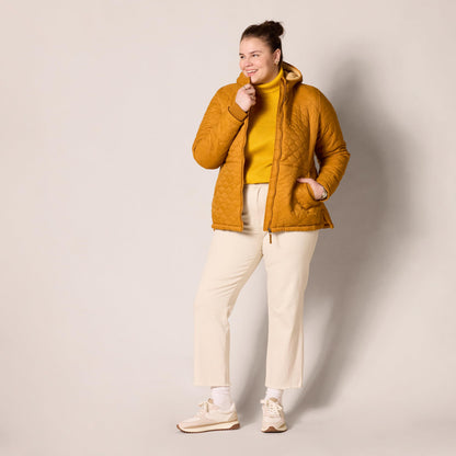 Amazon Essentials Women's Lightweight Quilted Water-Repellent Quilted Jacket with Sherpa Lining and Full Zip