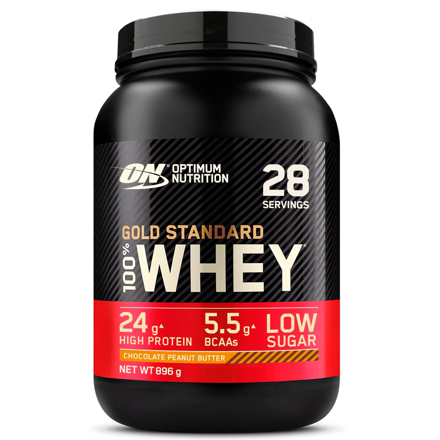 Optimum Nutrition Gold Standard 100% Whey, Proteinpulver, Geschmack Delicious Strawberry, 900g, 30 Portionen