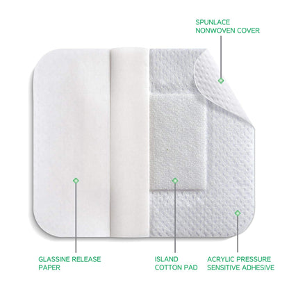 Medrull Steriler Wundverband 6x7 cm Sterile Wundpflaster ULTRA PORE Starke Klebekraft - Schützt bei Schnittwunden & Kratzern Pflaster Einzeln verpackt 50 Stück