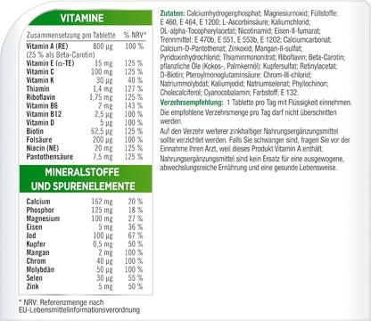 Centrum From A to Zinc Multivitamin - Multivitamin Tablets with Vitamin A-Z as a High-Quality Dietary Supplement for Daily Complete Supply - Vitamins, Minerals, Trace Elements - Pack of 180