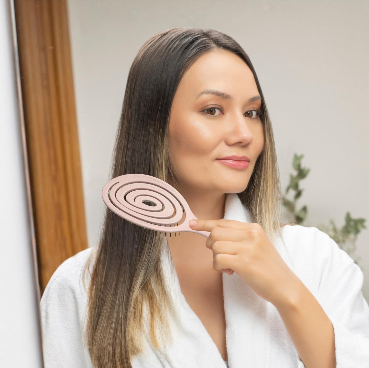 Ninabella Hair Brush without Pulling - Brush for Men and Women - Detangler Brush Also for Curls & Long Hair - Detangling Brush Hair Brushes - Black