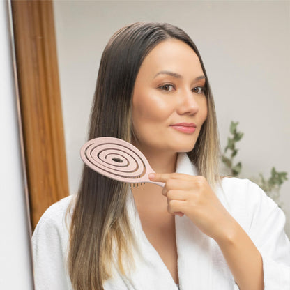 Ninabella Hair Brush without Pulling - Brush for Men and Women - Detangler Brush Also for Curls & Long Hair - Detangling Brush Hair Brushes - Black