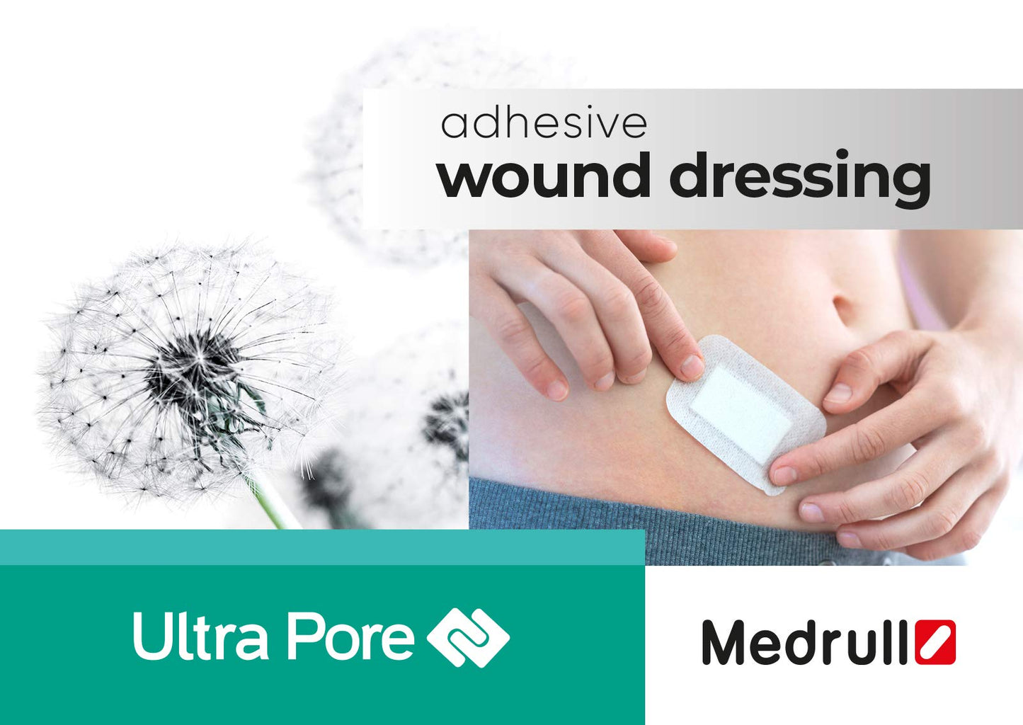 Medrull Steriler Wundverband 6x7 cm Sterile Wundpflaster ULTRA PORE Starke Klebekraft - Schützt bei Schnittwunden & Kratzern Pflaster Einzeln verpackt 50 Stück