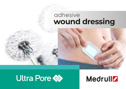 Medrull Steriler Wundverband 6x7 cm Sterile Wundpflaster ULTRA PORE Starke Klebekraft - Schützt bei Schnittwunden & Kratzern Pflaster Einzeln verpackt 50 Stück