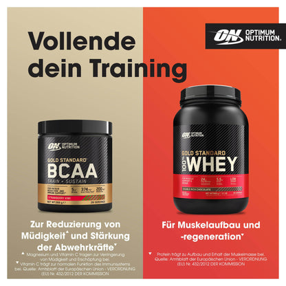 Optimum Nutrition Gold Standard BCAA Pulver, Geschmack Strawberry Kiwi, 266g, 28 Portionen