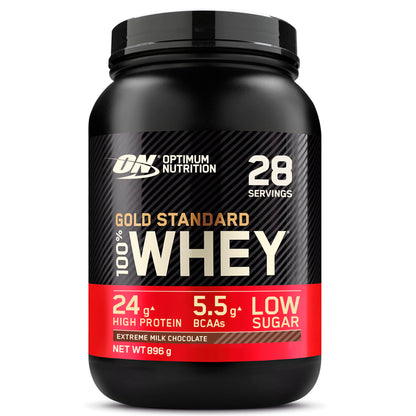 Optimum Nutrition Gold Standard 100% Whey, Proteinpulver, Geschmack Delicious Strawberry, 900g, 30 Portionen