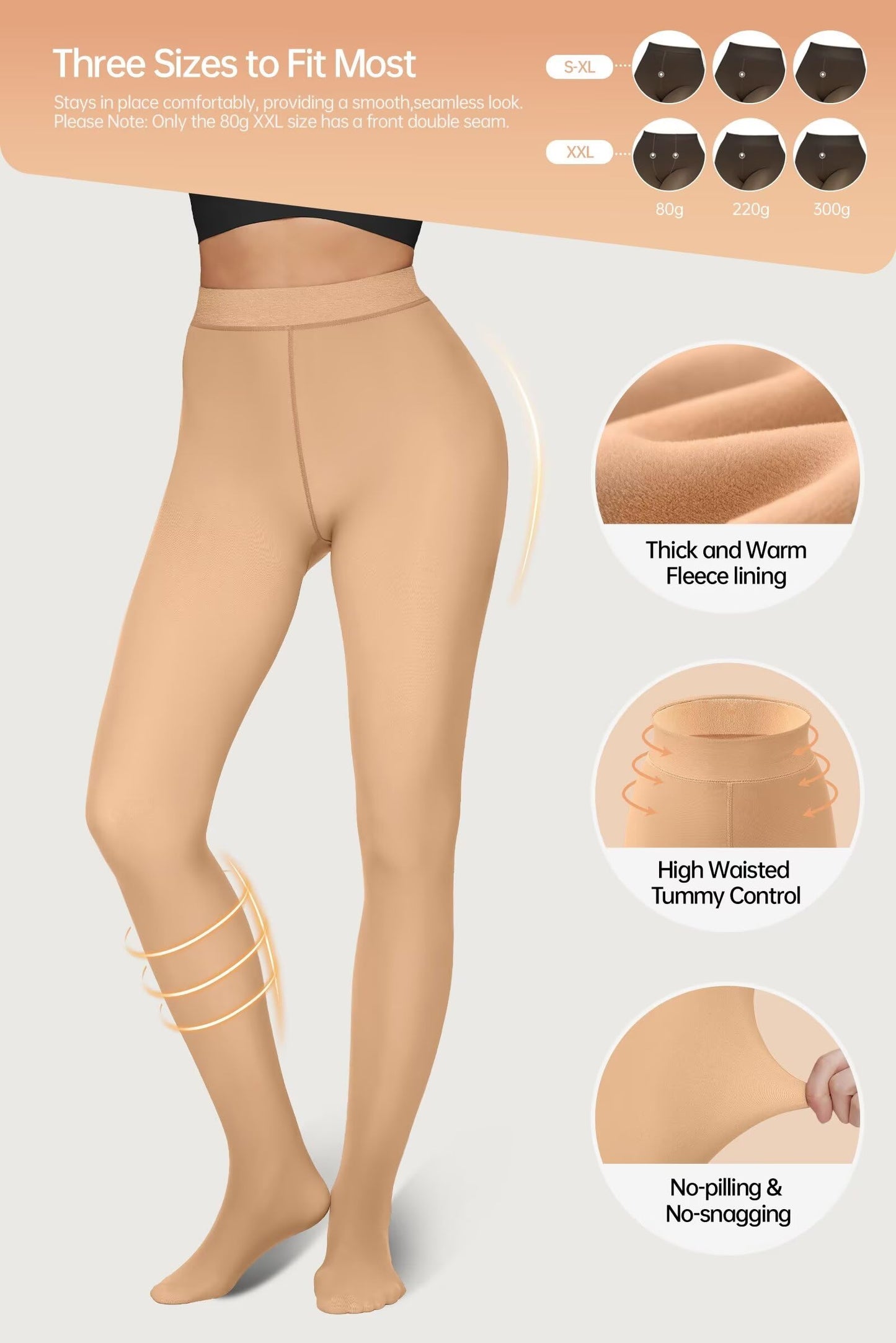 Vertvie Thermal Tights Women's Lined Fleece Tights Winter Thick Thermal Trump Trousers Warm Winter Tights Leggings Plush Tights