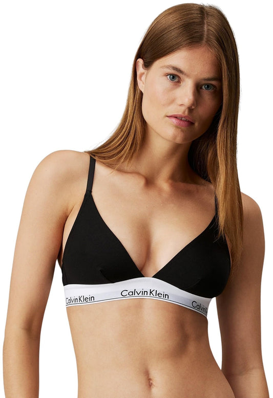 Calvin Klein Women's Triangle Bikini Top Triangle Rp Logo Waistband