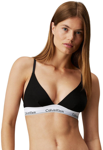 Calvin Klein Women's Triangle Bikini Top Triangle Rp Logo Waistband