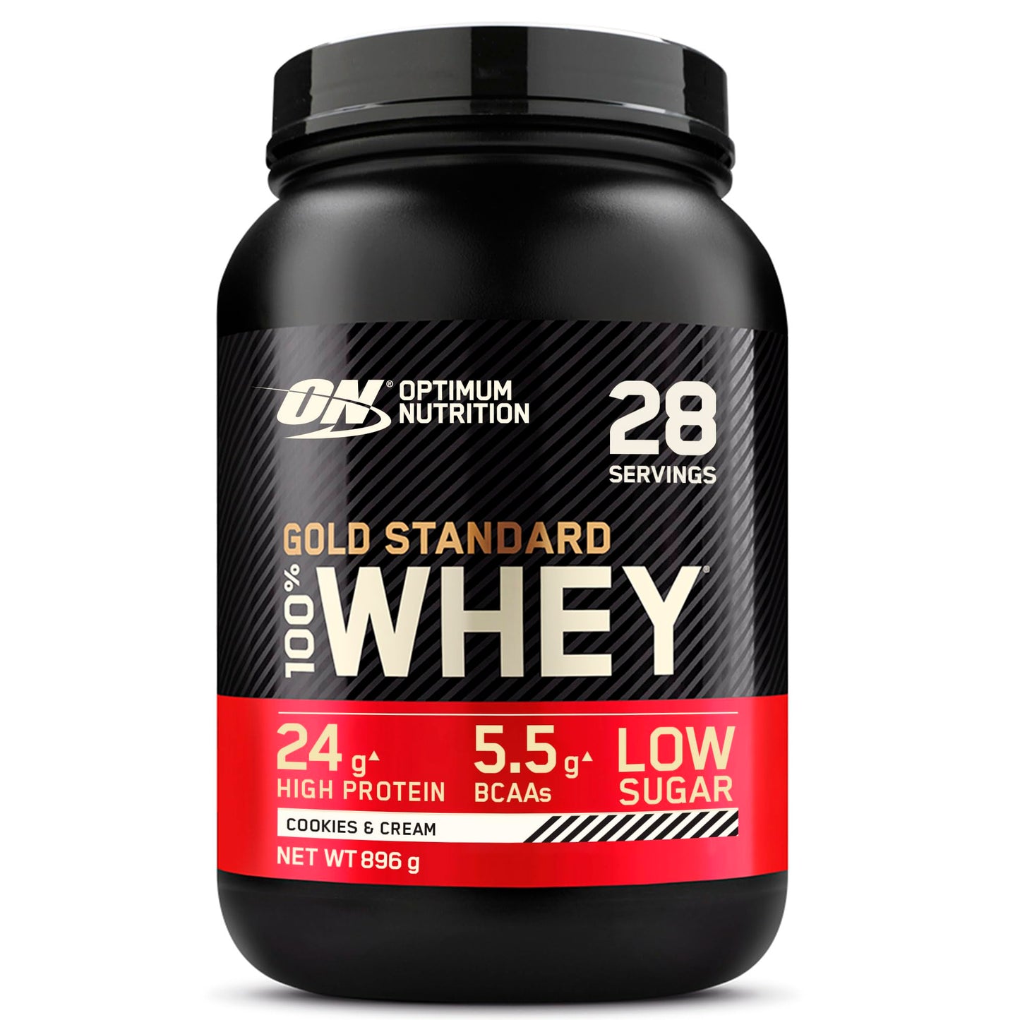 Optimum Nutrition Gold Standard 100% Whey, Proteinpulver, Geschmack Delicious Strawberry, 900g, 30 Portionen