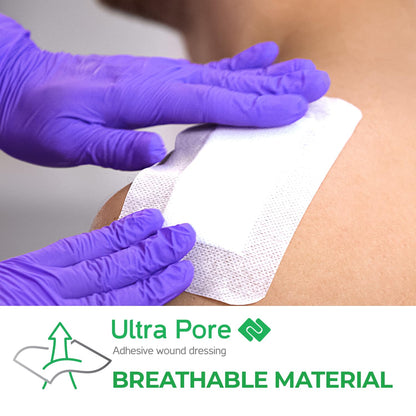 Medrull Steriler Wundverband 6x7 cm Sterile Wundpflaster ULTRA PORE Starke Klebekraft - Schützt bei Schnittwunden & Kratzern Pflaster Einzeln verpackt 50 Stück