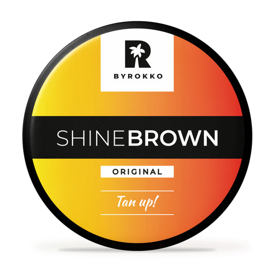 BYROKKO Shine Brown Bräunungsbeschleuniger Sonnencreme (210 ml), Bräunungscreme Wirksam in Solarium und im Freien, Erzielen Sie eine natürliche Bräune mit natürlichen Inhaltsstoffen