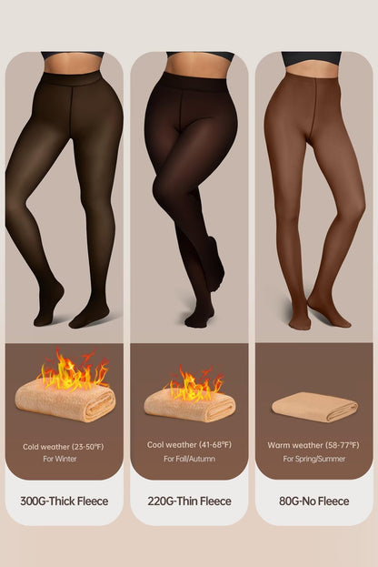 Vertvie Thermal Tights Women's Lined Fleece Tights Winter Thick Thermal Trump Trousers Warm Winter Tights Leggings Plush Tights