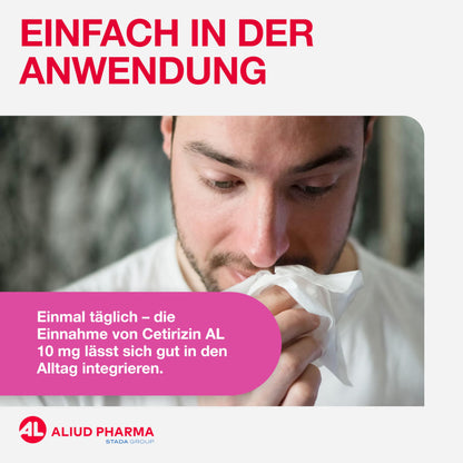 ALIUD PHARMA Cetirizine AL 10 mg, 50 tablets: anti-allergic agent for symptomatic treatment of allergic rhinitis
