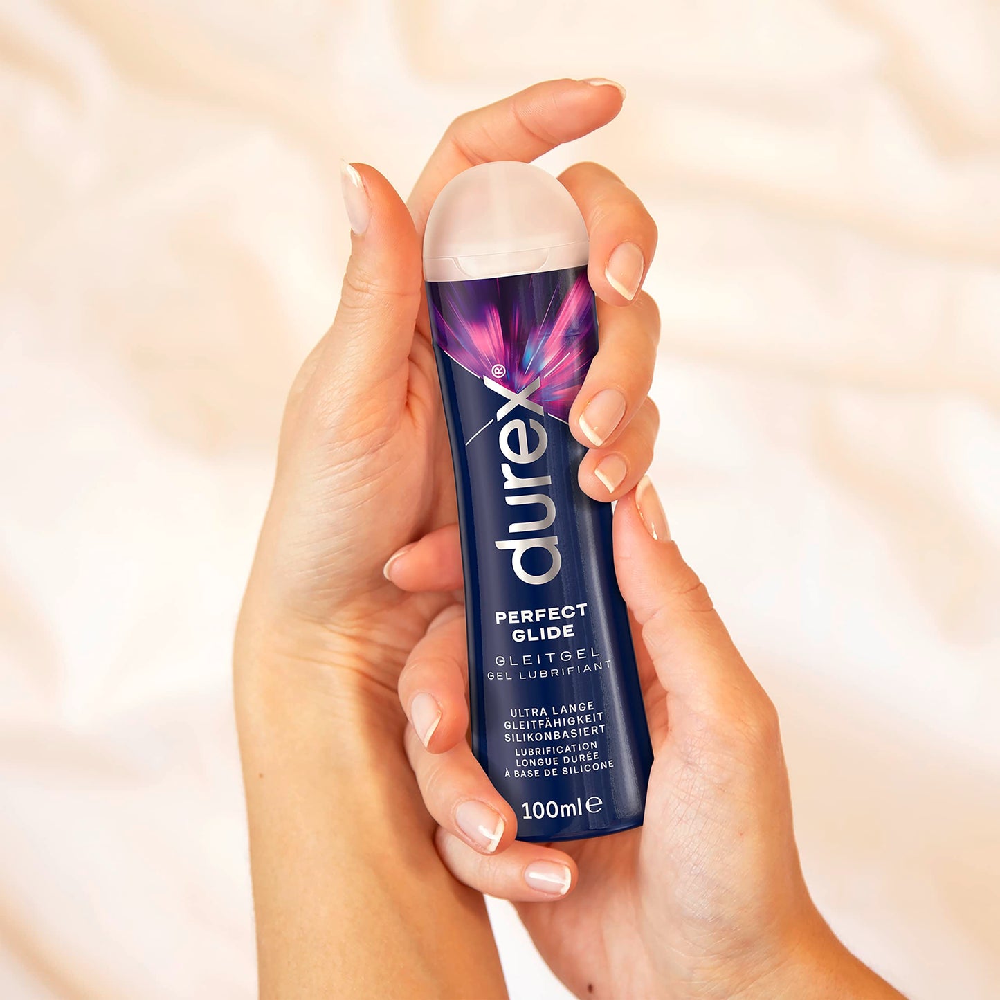 Durex Perfect Glide Lubricant, Silicone-Based Gel, Long-Lasting, Ideal for Anal Sex, 2 x 100 ml