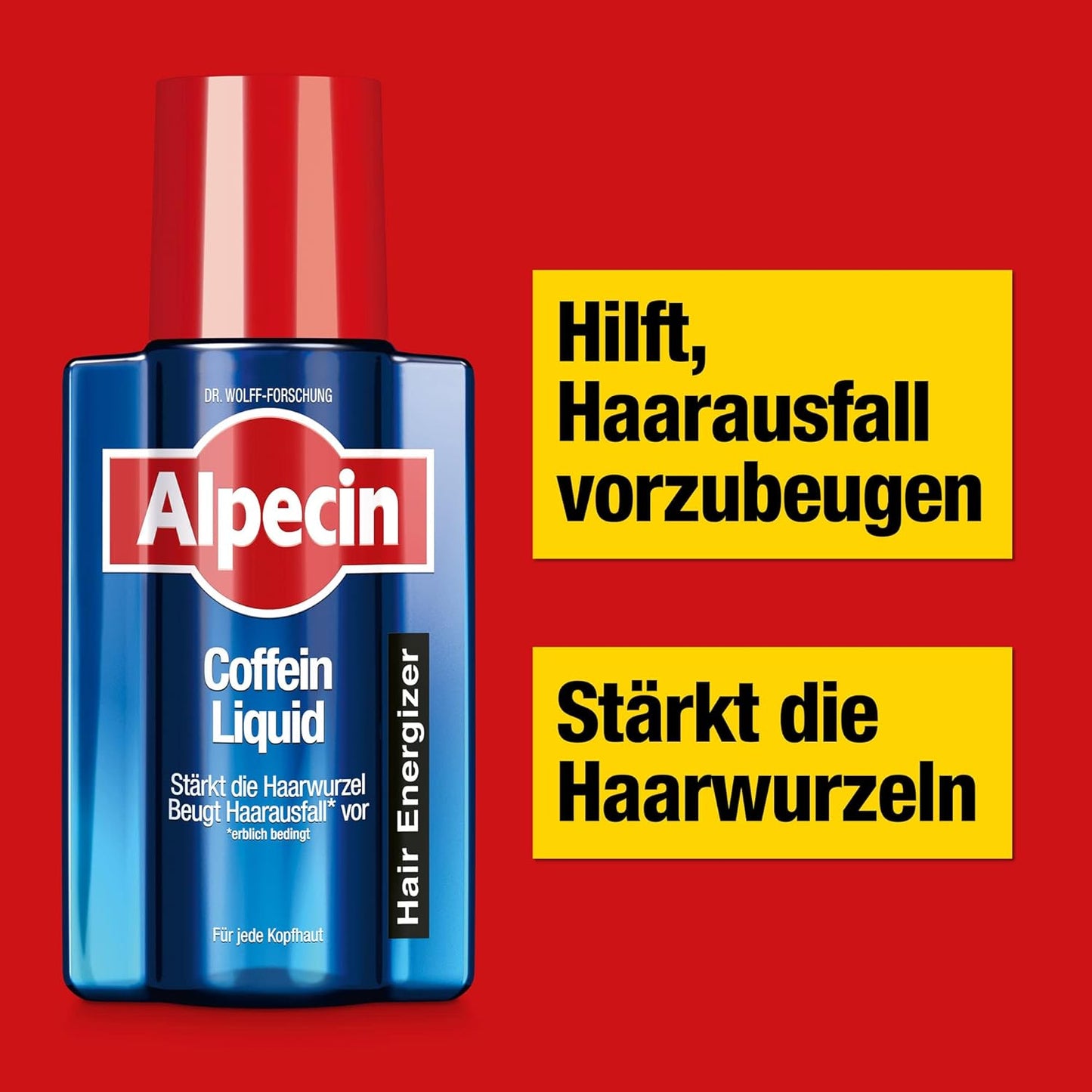 Alpecin Caffeine Shampoo C1 + Alpecin Caffeine Liquid in Set - 1 x 250 ml + 1 x 200 ml - The Hair Energiser Set of Shampoo and Hair Water Against Hereditary Hair Loss in Men