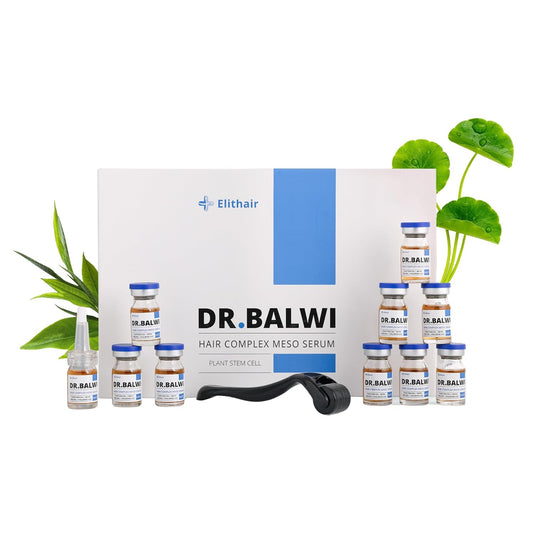 Dr. Balwi Microneedling-Roller & Hair Growth SerumSet – Anti Haarausfall, stärkt Haarwurzeln, fördert Haarwachstum mit Procapil™ & Stammzellen, ohne Silikone & Parabene, 10x6ml Flacon