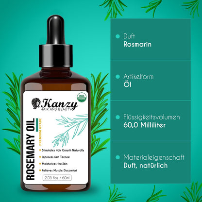 Kanzy Teebaumöl Bio Naturrein 60ml mit Pipette Kaltgepresst Tea Tree Oil für Gesicht (60ml)