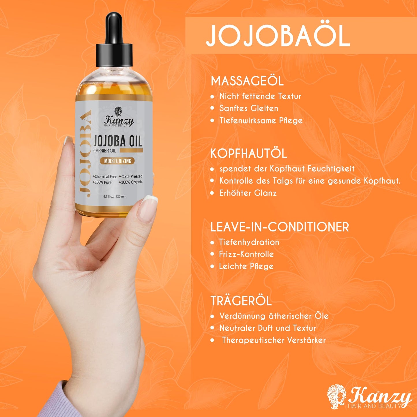 Kanzy Jojobaöl Bio Kaltgepresst