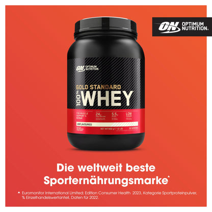 Optimum Nutrition Gold Standard 100% Whey, Proteinpulver, Geschmack Delicious Strawberry, 900g, 30 Portionen