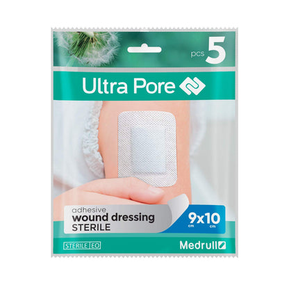 Medrull Steriler Wundverband 6x7 cm Sterile Wundpflaster ULTRA PORE Starke Klebekraft - Schützt bei Schnittwunden & Kratzern Pflaster Einzeln verpackt 50 Stück