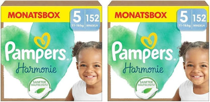 Pampers Harmonie Nappies Size 4, 174 Nappies, 9 kg - 14 kg, Gentle Skin Protection with 100% Pampers Protection