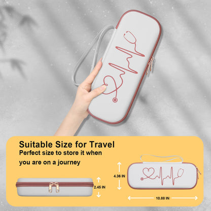 BOVKE Stethoskop Tasche für 3M Littmann Classic III, Lightweight II S.E, Kardiologie IV, MDF Acoustica Lightweight Stethoskope - Extra Tasche passend für Schwesternzubehör für die, Weiß Rosegold