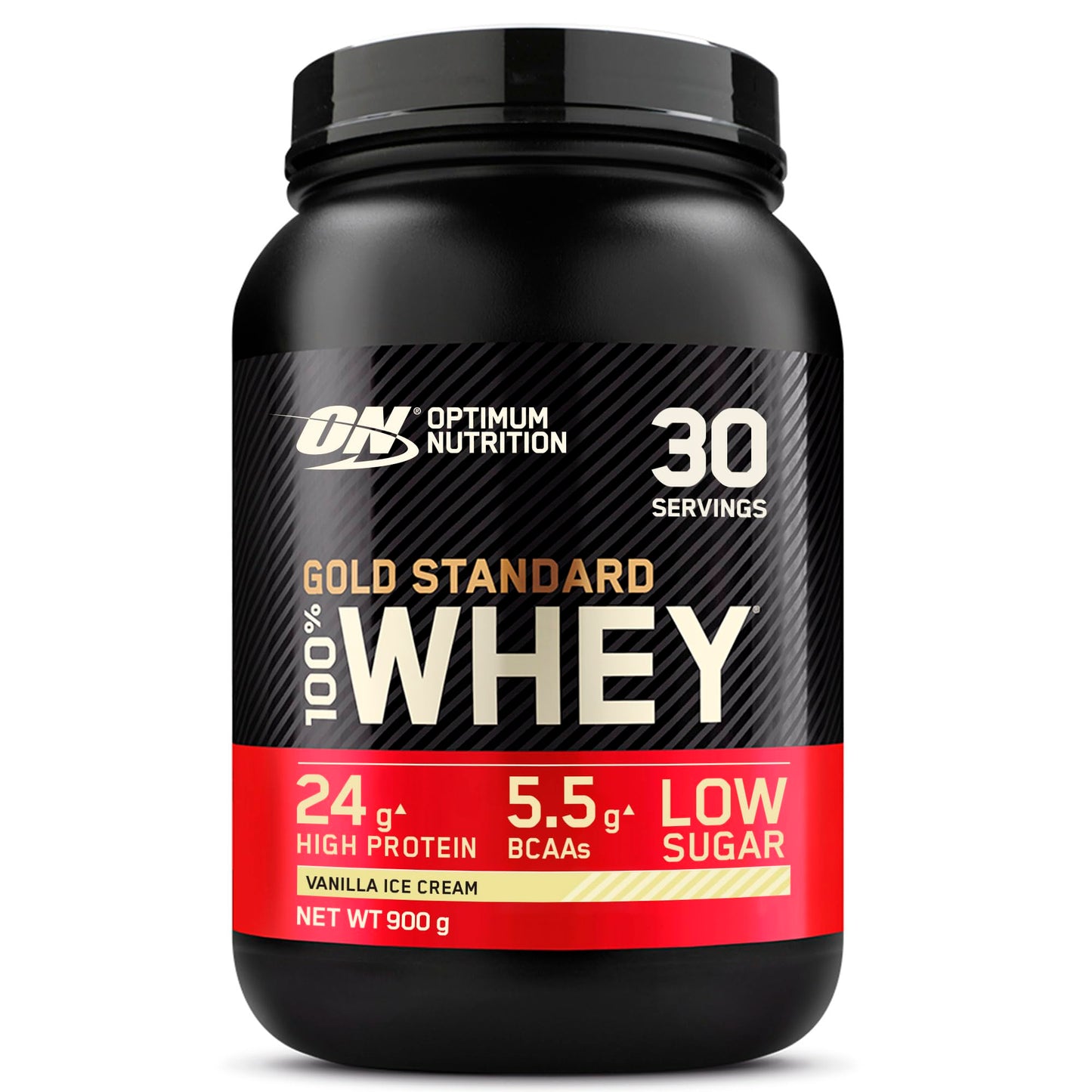 Optimum Nutrition Gold Standard 100% Whey, Proteinpulver, Geschmack Delicious Strawberry, 900g, 30 Portionen