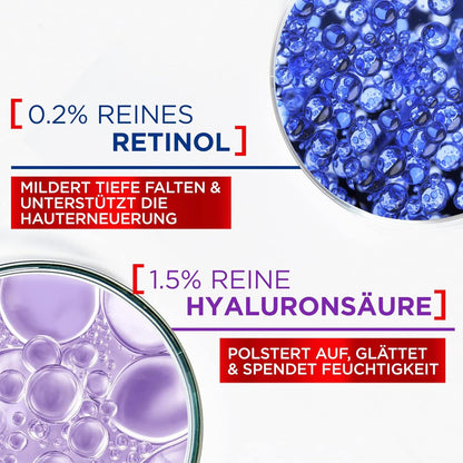 L'Oréal Paris Face Care Set with Revitalift Filler Anti-Wrinkle Serum with Hyaluronic Acid and Vitamin C and Laser Night with Vitamin A, Nourishing Oil & Hyaluronic Acid