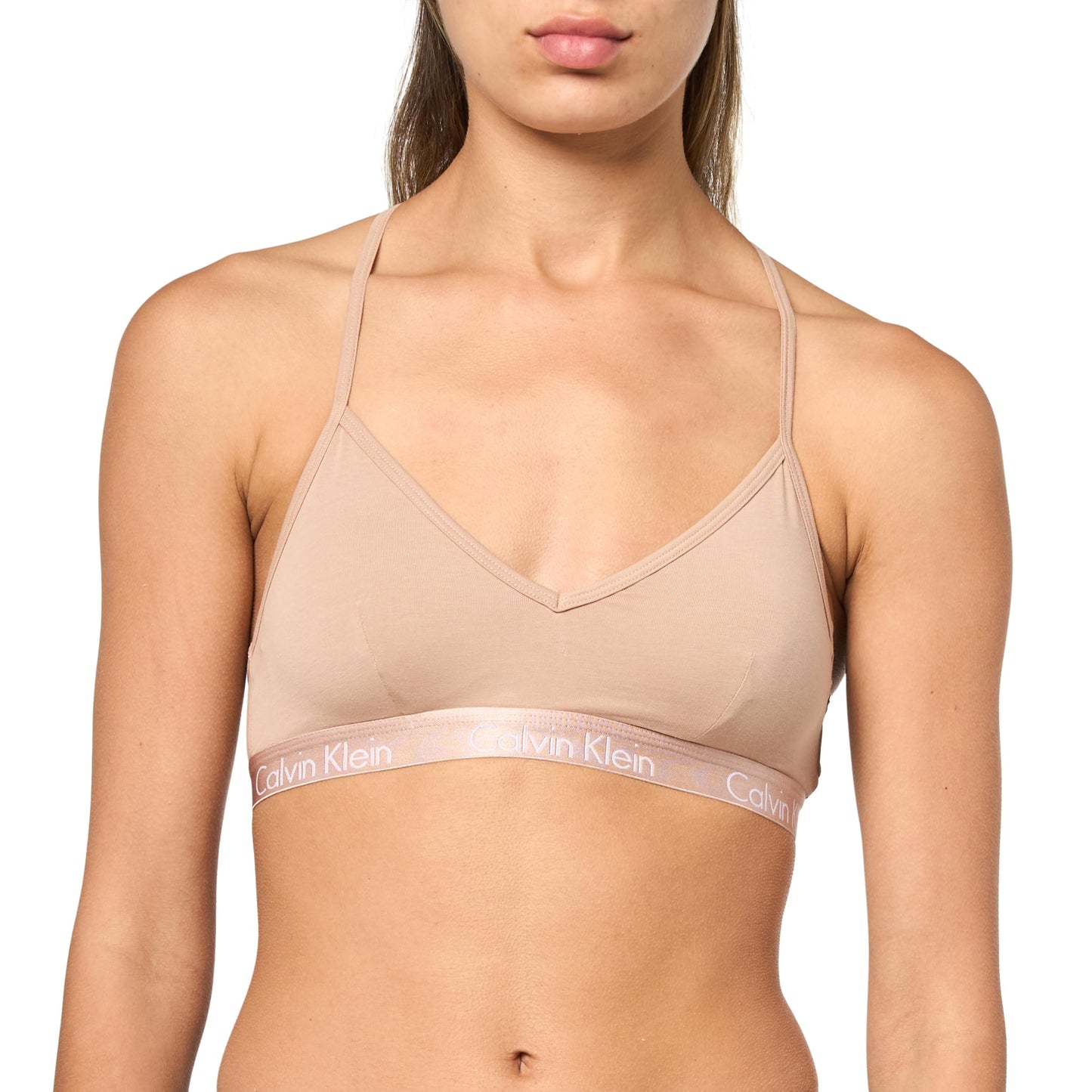 Calvin Klein Women's Motive Cotton Lightly Lined Bralette Bra