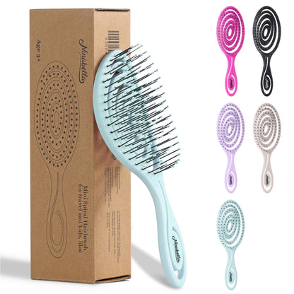 Ninabella Hair Brush without Pulling - Brush for Men and Women - Detangler Brush Also for Curls & Long Hair - Detangling Brush Hair Brushes - Black