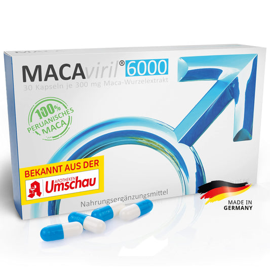 MacAviril® 6000 | From Your Pharmacy | 100% Peruvian Maca | High Dose | High Purity | Made in Germany