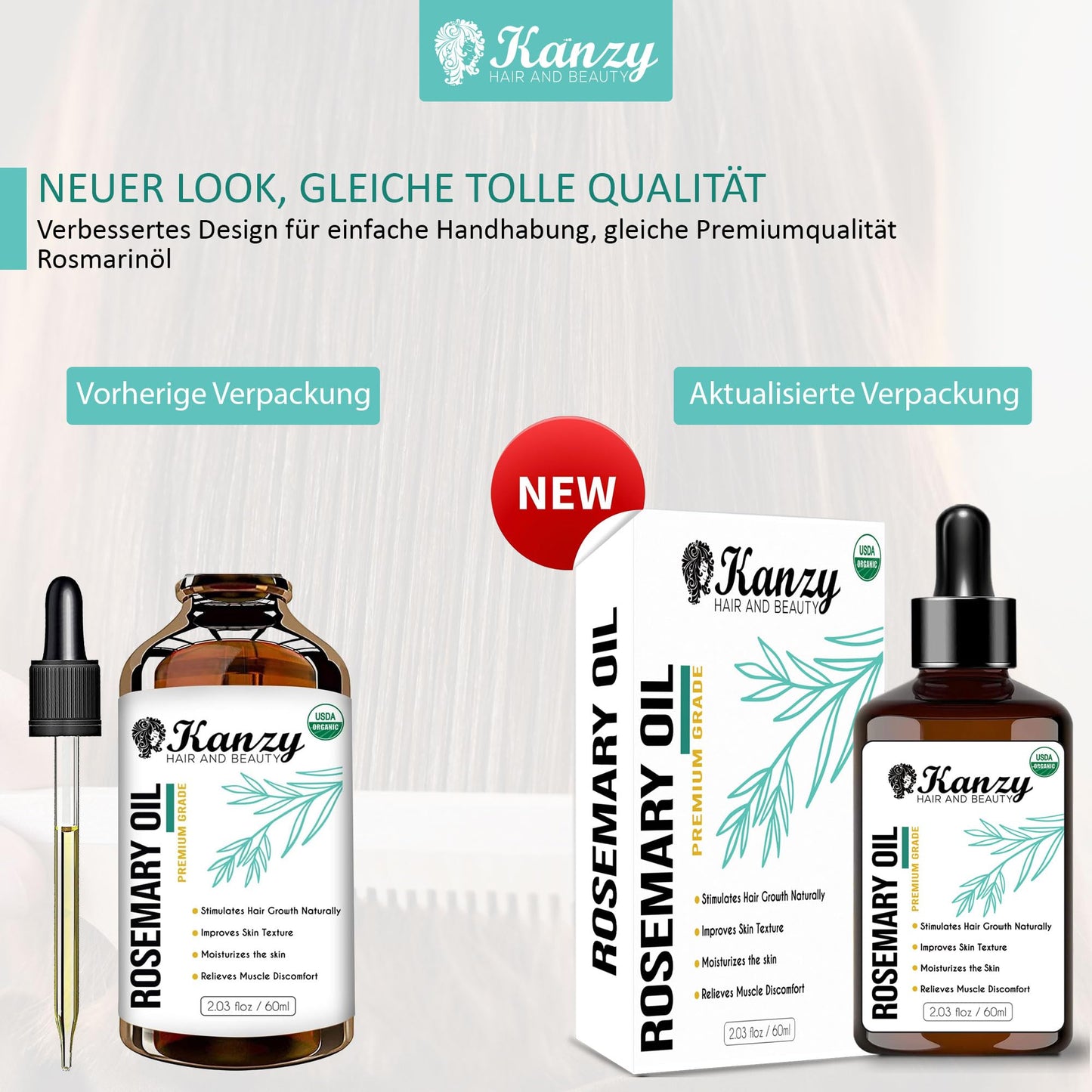 Kanzy Teebaumöl Bio Naturrein 60ml mit Pipette Kaltgepresst Tea Tree Oil für Gesicht (60ml)