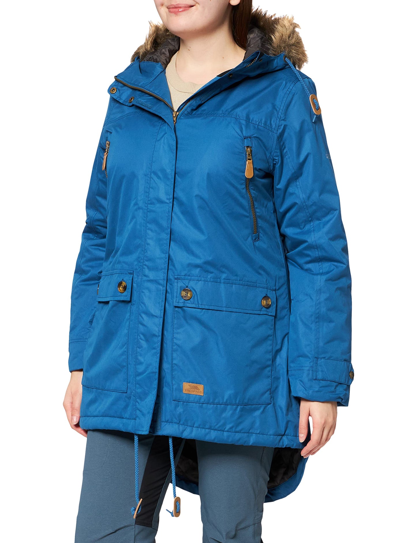 Trespass Clea Women's Jacket, Waterproof with Roll-Up Hood