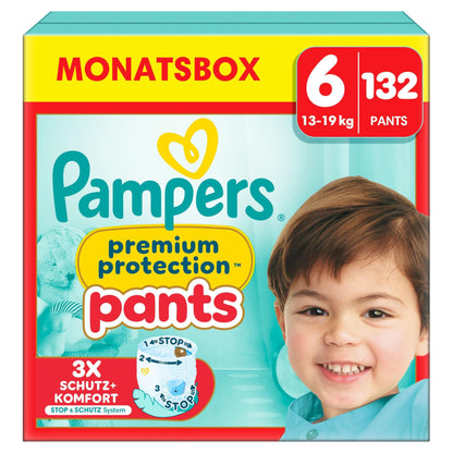 Pampers Premium Protection Pants Size 5, 144 Nappies, 11 kg - 17 kg, with 360° Fit and 2 x Wider Cuffs than Before for Our Best Comfort and Protection