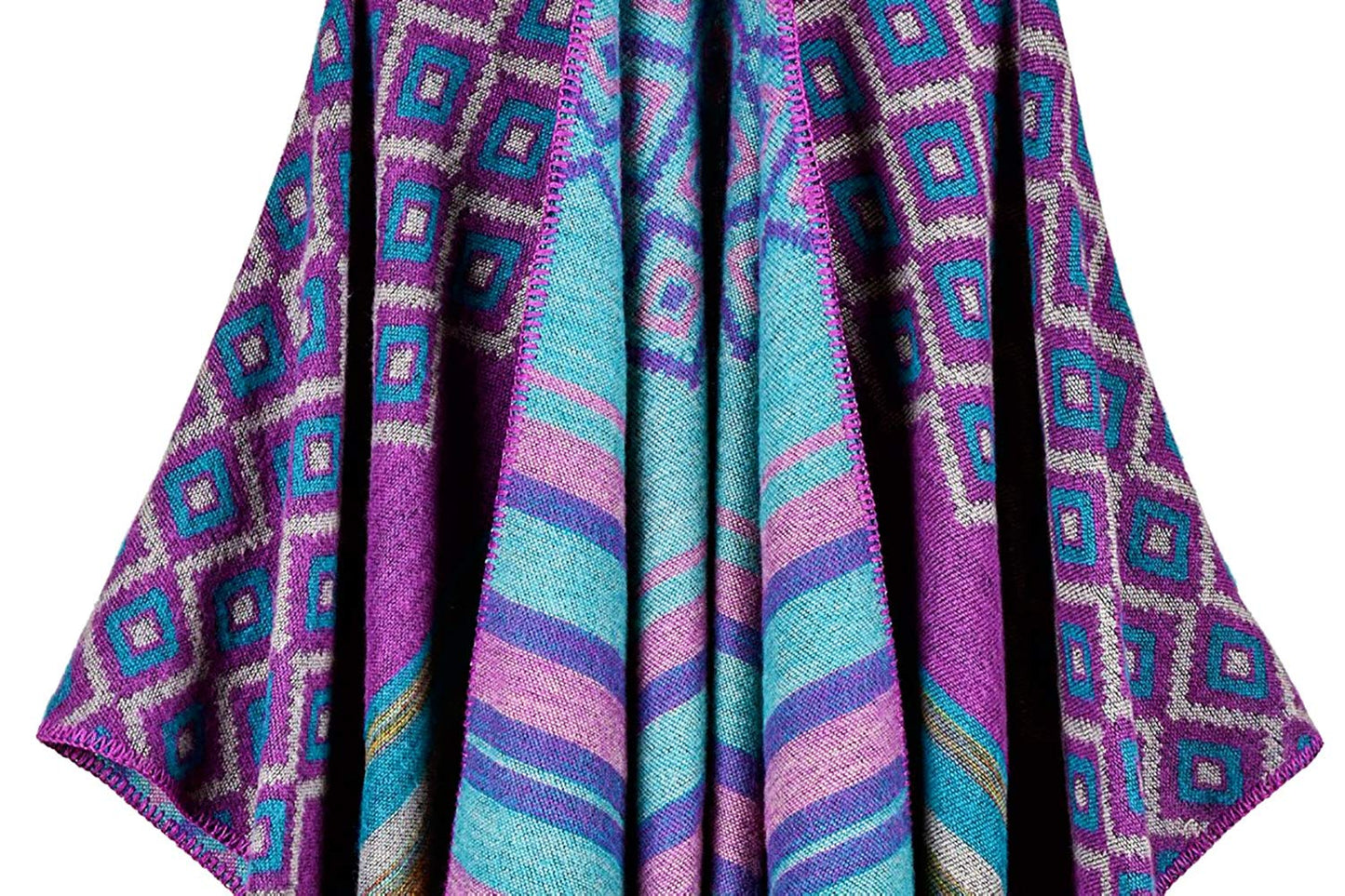 Shmily Girl Poncho Damen Strick Poncho Winter Warm Elegant Poncho Decke Poncho Cape Mantel Übergroße Poncho Schal Frauen