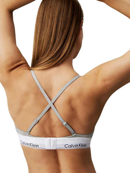 Calvin Klein Women's Triangle Bikini Top Triangle Rp Logo Waistband