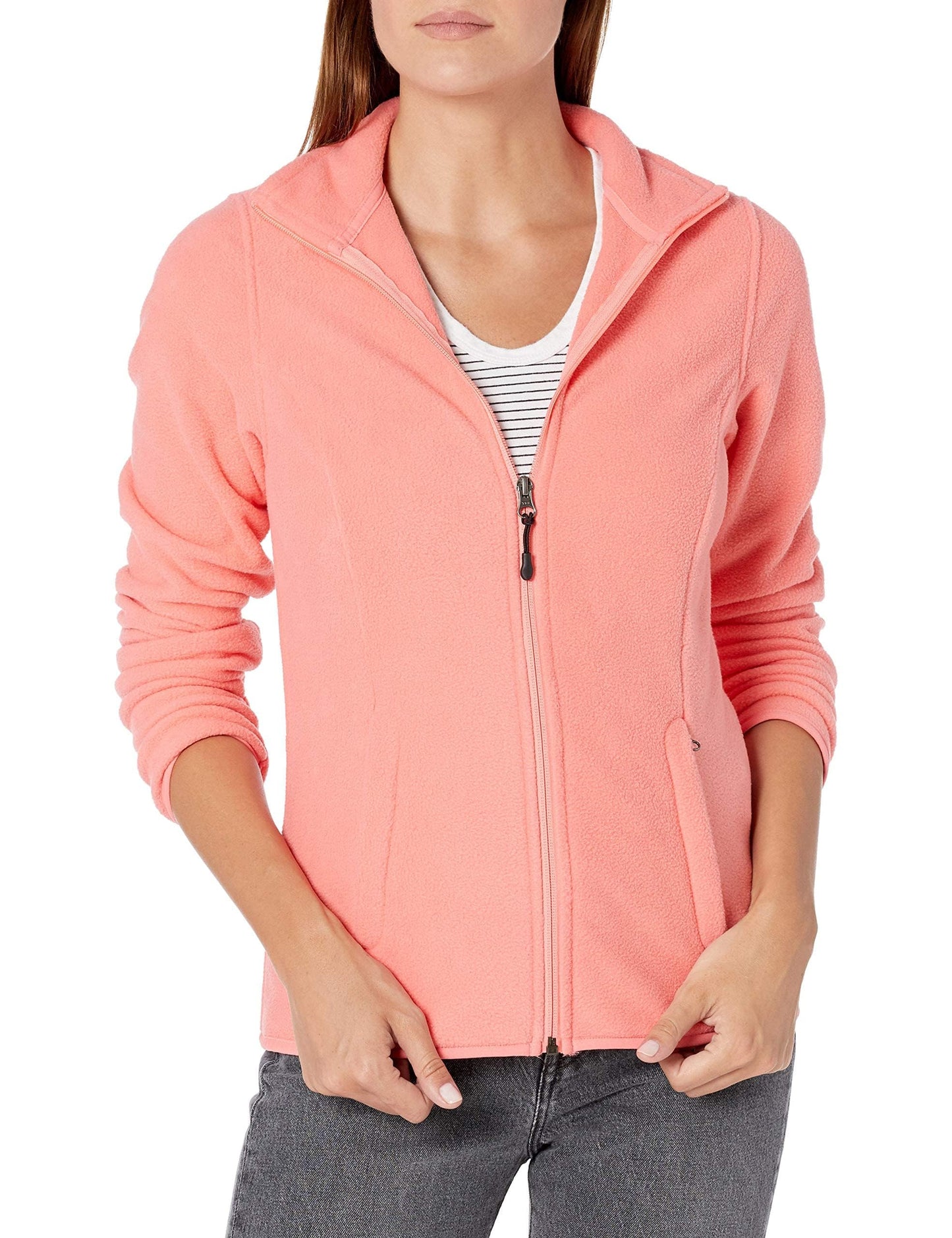 Amazon Essentials Ladies Zip Up Fleece Jacket Classic Fit Knitted Fleece (Available in Plus Sizes)