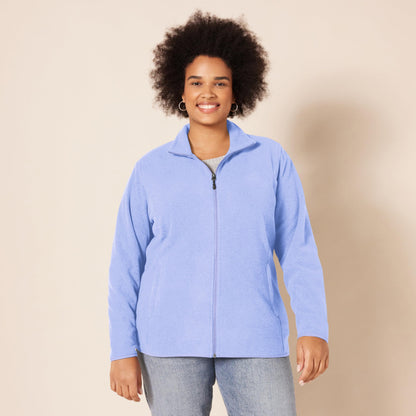 Amazon Essentials Ladies Zip Up Fleece Jacket Classic Fit Knitted Fleece (Available in Plus Sizes)